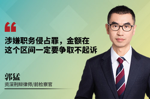涉嫌职务侵占罪，金额在这个区间一定要争取不起诉