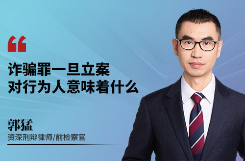 诈骗罪一旦立案对行为人意味着什么