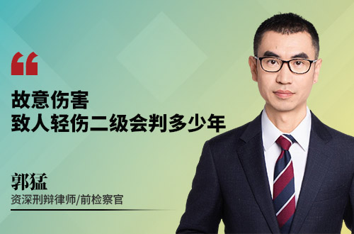 故意伤害,致人轻伤二级会判多少年