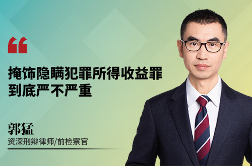 掩饰隐瞒犯罪所得收益罪到底严不严重