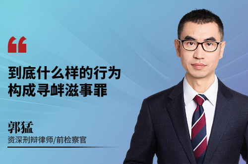到底什么样的行为构成寻衅滋事罪
