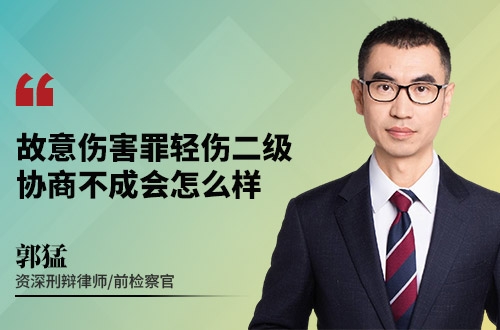 故意伤害罪轻伤二级，协商不成会怎么样